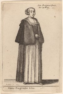 Datter av en borger i Praha av Wenceslaus Hollar