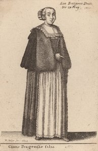 Datter av en borger av Praha, 1643. av Wenceslaus Hollar