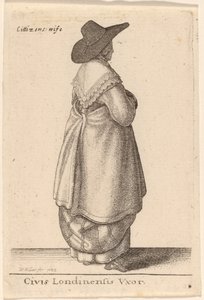 Borger i London Vxor av Wenceslaus Hollar