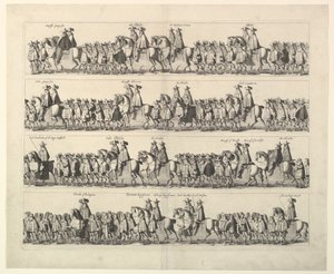 Kroningsprosesjon av Charles II gjennom London, 1662. av Wenceslaus Hollar