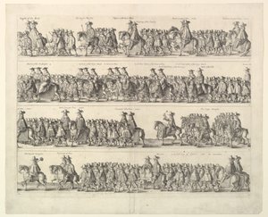 Kroningsprosesjon av Charles II gjennom London, 1662. av Wenceslaus Hollar