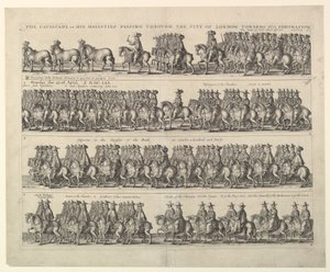 Kroningsprosesjon av Charles II gjennom London, 1662. av Wenceslaus Hollar