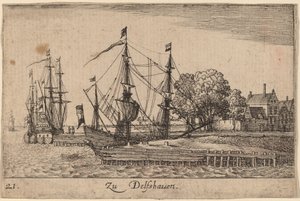 Delfshaven av Wenceslaus Hollar