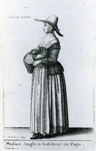Engelsk landskvinne, 1643 av Wenceslaus Hollar