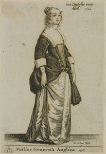 Engelsk Gentlewoman av Wenceslaus Hollar