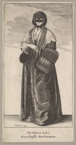 Engelsk dame i vinterkostyme Vintervanen til en engelsk gentlewoman, 1644. av Wenceslaus Hollar