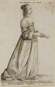 Engelsk adelsdame av Wenceslaus Hollar