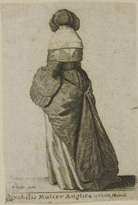 Engelsk adelskvinne i vinterklær av Wenceslaus Hollar