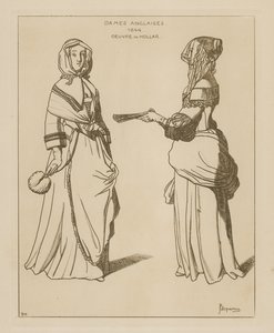 Engelske kvinner, 1644 av Wenceslaus Hollar