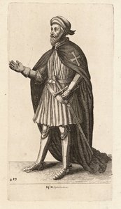 Ekv. Hospitaliarius. Tilstand 2 av Wenceslaus Hollar