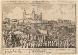 Henrettelse av Thomas Wentworth av Wenceslaus Hollar