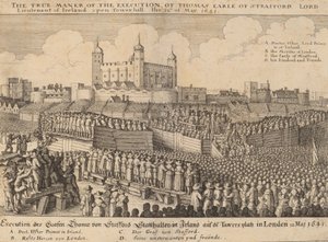 Henrettelse av Thomas Wentworth, 1641. av Wenceslaus Hollar