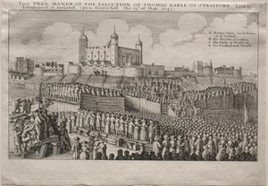 Henrettelse av jarlen av Strafford, 1641. av Wenceslaus Hollar