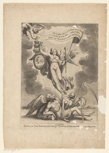 Faam overvint de tijd en de dood Historien om inngangen til dronningens mor til den mest kristne kongen i De forente provinser i de lave landene (serietittel på objekt) av Wenceslaus Hollar