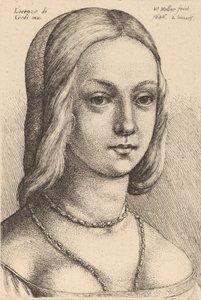 Leder for kvinne ser rett. av Wenceslaus Hollar