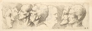 Hovedstudier, 1625-77 av Wenceslaus Hollar