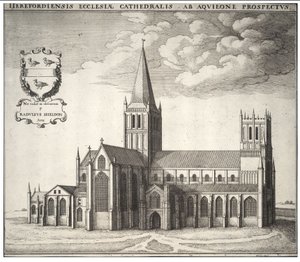 Hereford katedral av Wenceslaus Hollar