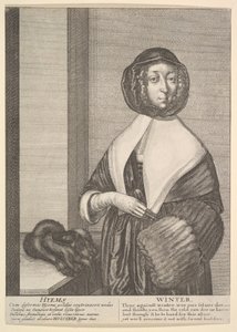 Hyems - Winter Tre-kvart-lengde sesonger, 1641. av Wenceslaus Hollar