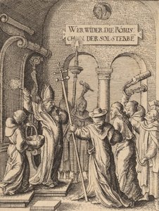 Jesus før Kaifas. av Wenceslaus Hollar