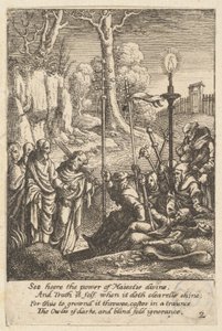 Jesus konfronterer sine kritikere, 1625-77. av Wenceslaus Hollar