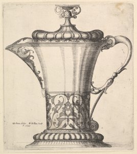 Kanne med bred tut, 1645. av Wenceslaus Hollar