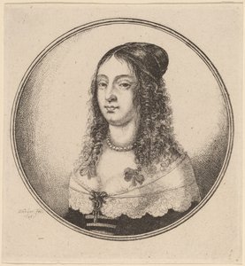 Dame med bånd på krøller av Wenceslaus Hollar
