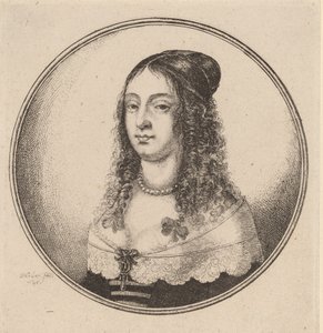 Dame med bånd på krøller, 1646. av Wenceslaus Hollar