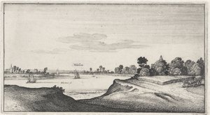 Landskap med utsikt over Mülheim Landskap og bylandskap (serietittel) Amoenissimi Aliquot Locorum i Diversis Province Iacetium Prospectus (serietittel) av Wenceslaus Hollar