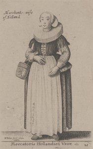 Marchants Wife of Holland (Wife of Dutch Merchant) av Wenceslaus Hollar