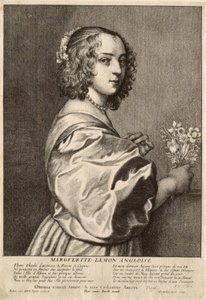 Marguerite Lémon, engelsk kvinne av Wenceslaus Hollar