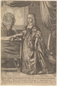 Mary, prinsesse av Orange, 1625-77. av Wenceslaus Hollar