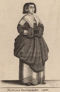 Matrone i Paris, 1643. av Wenceslaus Hollar