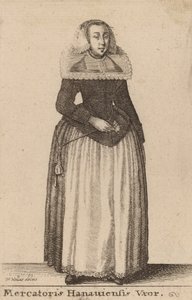 Kona til en kjøpmann i Hanaui. av Wenceslaus Hollar