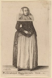 Kona til en kjøpmann i Hanau av Wenceslaus Hollar