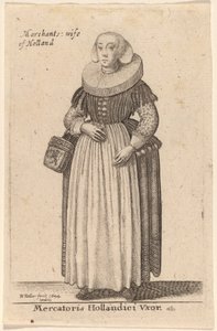 Nederlandsk kjøpmannskone av Wenceslaus Hollar