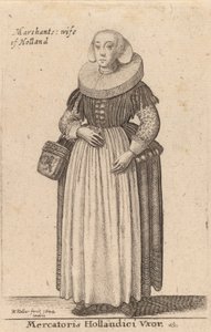 Nederlandsk kjøpmanns hustru, 1644. av Wenceslaus Hollar