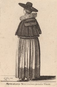Kone til Nürnberg-kjøpmannen, 1643. av Wenceslaus Hollar