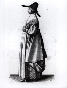 Kjøpmannskone, 1640 av Wenceslaus Hollar