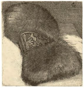 Muff med brokadebånd av Wenceslaus Hollar