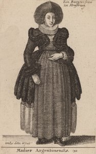 argentinsk kvinne. av Wenceslaus Hollar