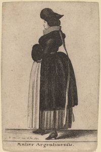 argentinsk kvinne av Wenceslaus Hollar