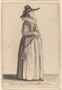 Kona til Augusta av Vindelico av Wenceslaus Hollar