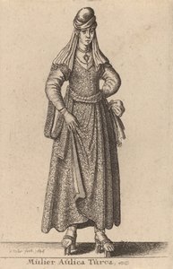 Tyrkisk hoffkvinne, 1644. av Wenceslaus Hollar
