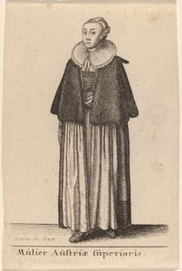 En kvinne fra Øvre Østerrike av Wenceslaus Hollar