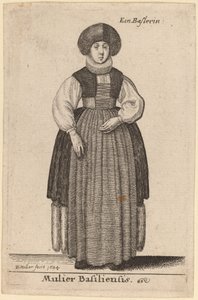 En kvinne fra Basel av Wenceslaus Hollar
