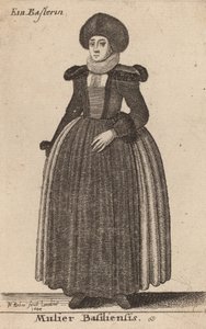 Kvinnen fra Basel, 1644. av Wenceslaus Hollar