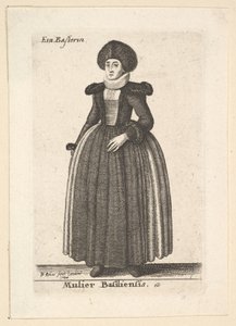 Kvinne fra Basel av Wenceslaus Hollar
