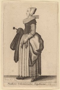 Ekspatisk kvinne fra kolonien av Wenceslaus Hollar