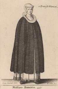 En dansk kvinne. av Wenceslaus Hollar