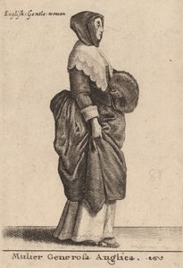 En sjenerøs engelsk kvinne, 1642. av Wenceslaus Hollar